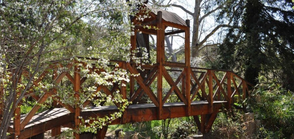 Romeo and Juliet balcony scene at Will Geer Theatricum Botanicum outdoor theater in Topanga Canyon Los Angeles